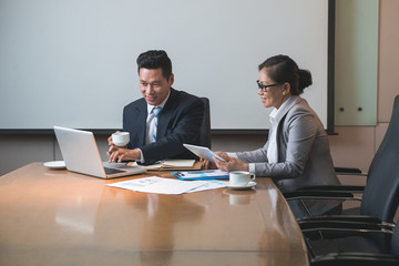 Business executives at work