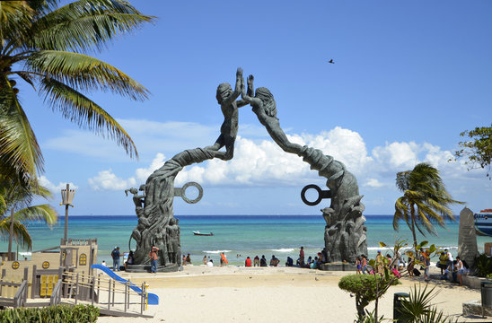 Portal Maya Sculpture at Playa del Carmen