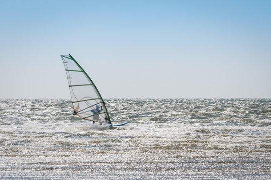 windsurfer on an empty sea