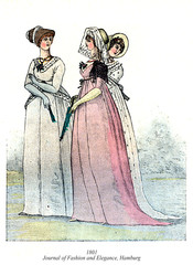 Vintage illustration, women fashion from Journal of Fashion and Elegance, Hamburg, 1801