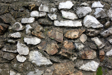 Old Stone wall texture background, Old boulder wall