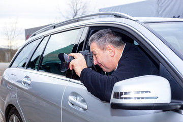 Man photographed from the car