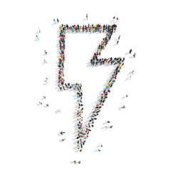 people  shape lightning cartoon