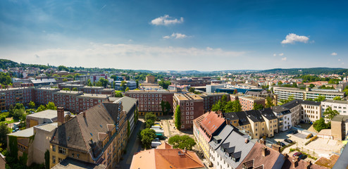 Panorama of small european city