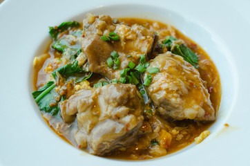 pork ribs braised with soy sauce