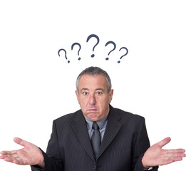 Businessman with hands