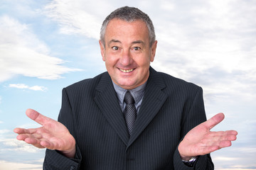 Businessman with hands