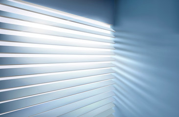 Window with blinds. Vector illustration.
