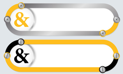 Two abstract frames for your text and ampersand