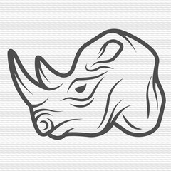 Rhino symbol, logo.