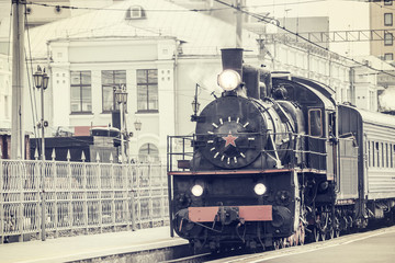 Obraz premium Retro steam train.