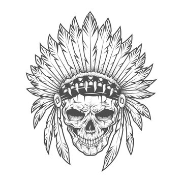 Indian Skull Tattoos Images – Browse 3,374 Stock Photos, Vectors, and Video  | Adobe Stock