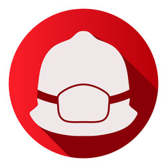 Flat icons of fireman helmet vector illustration
