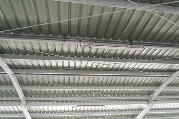 white light Corrugated metal texture surface or galvanize steel