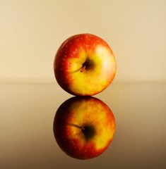 Isolated apple on a grey background