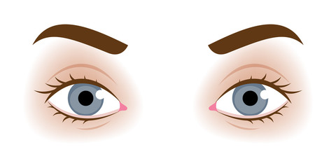 Realistic woman's eyes vector illustration.