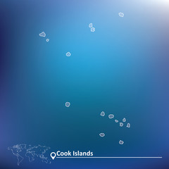 Fototapeta premium Map of Cook Islands