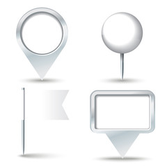 White map pins