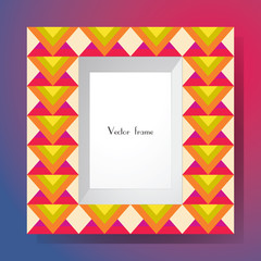 Fototapeta premium Picture frame isolated on colorful background. Perfect for your presentations or creation