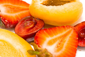 Apricot Cherry and Strawberry