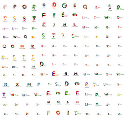 Mega set of letter logos