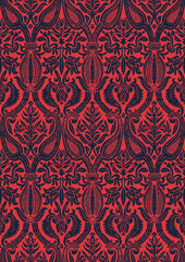 Vector seamless floral damask pattern vintage abstract backgroun