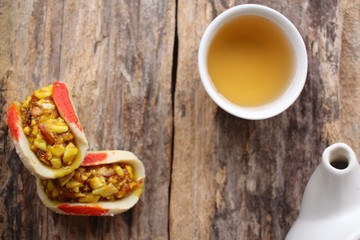 Indian sweets with hot tea