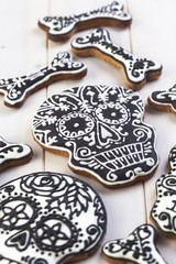 Homemade skull cookies for Halloween