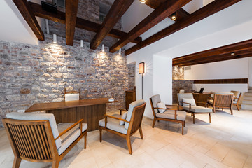 waiting room in luxury hotel