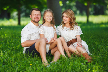 Fototapeta premium Happy family spends together the weekend.