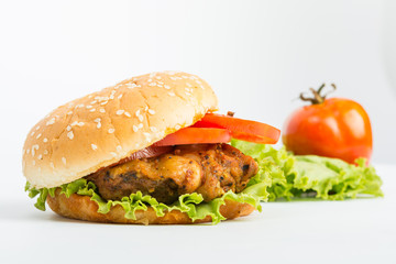 Classic Big hamburger isolate