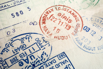 Fototapeta na wymiar Visa passport