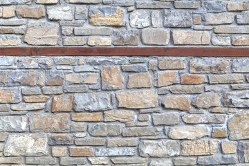 Stylish wall background with wooden beam