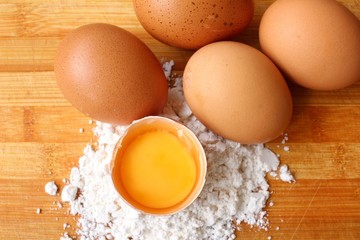 Eggs and flour