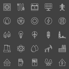 Energy icons collection