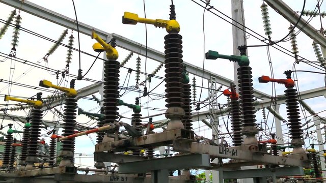 High voltage disconnector in modern electrical switchyard