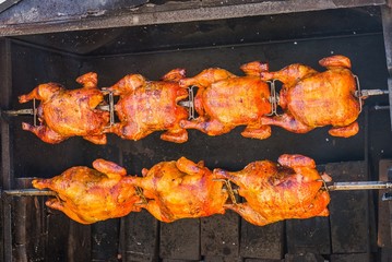chicken in a grill waiting to get eaten