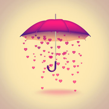 umbrella with hearts