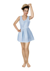 Girl in short dress