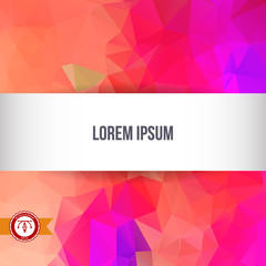 Abstract Colorful Triangles Background. Vector