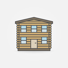 Wooden house logo