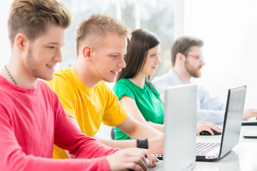 Students at the informatics and programming lesson