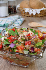 Eggplant salad with vegetables