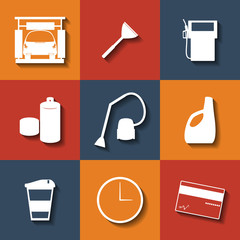 Fototapeta premium Car care icons eps10
