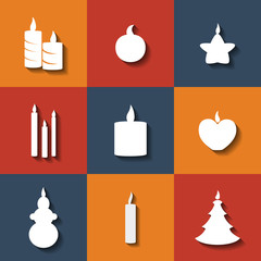 Candles icons eps10