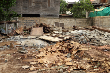 demolished building