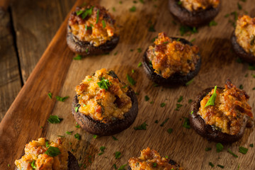 Homemade Sausage Stuffed Mushrooms