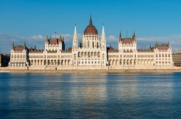 Hungarian Parliament in Budapest across the Danube