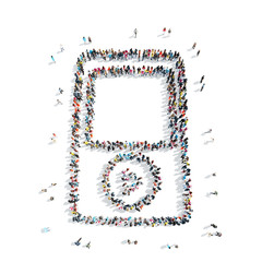 people shape  music player