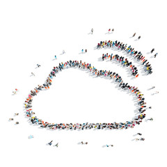 people  shape  cloud Wi fi